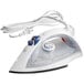A white Proctor Silex hospitality iron with a clear handle and cord.
