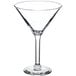 A clear Libbey martini glass with a stem.