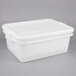 A white polypropylene container with a standard lid.