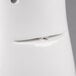 A close up of a white Proctor Silex electric can opener with knife sharpener.