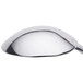 A silver Oneida Cityscape stainless steel spoon with a white background.