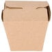 A brown Fold-Pak Earth 8 oz. take-out box with a lid.