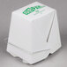 A white Fold-Pak paper take-out container with a wire handle.