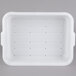 A white plastic Tablecraft drain box with holes in it.