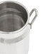 An American Metalcraft stainless steel milk can creamer with a handle.