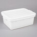 A 7" white plastic drain box with a lid.