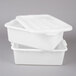 A stack of two white plastic 7" perforated drain boxes with lids.