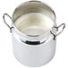 An American Metalcraft stainless steel milk can creamer with handles.