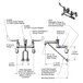 A diagram of a T&S polished chrome wall mount mop sink faucet with 8" adjustable arm centers and 6" wrist action handles.