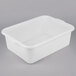 A white Tablecraft plastic freezer safe drain box with a handle.