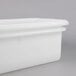 A white Tablecraft plastic container with a lid.
