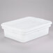 A Tablecraft white plastic freezer safe drain box with lid.