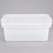 A white plastic Tablecraft drain box with a lid.