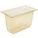 A clear Vollrath plastic food pan with a lid.