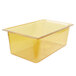 A clear plastic Vollrath food pan with a clear lid.