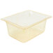 A clear plastic Vollrath Super Pan with a clear lid.