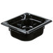 A black Vollrath high heat plastic food pan with a lid on it.