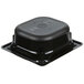 A black square Vollrath Super Pan with a lid.
