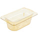 A clear plastic Vollrath 1/9 size food pan with a lid.