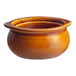 An Acopa brown stoneware bowl.
