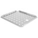 A Vollrath stainless steel 2/3 size false bottom tray with holes.