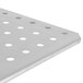 A stainless steel Vollrath false bottom with holes.