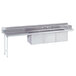 A stainless steel Advance Tabco dishtable for 3-compartment sink with a left drainboard.