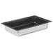 A Vollrath stainless steel rectangular steam table pan with SteelCoat non-stick coating.