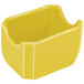 A yellow ceramic Fiesta sugar caddy with a lid on a white background.