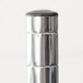 A silver metal cylinder with a lid on top.