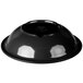 A white background with a case of 24 black Carlisle melamine bowls with a rim.