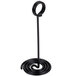An American Metalcraft black spiral base card holder with a metal hook.