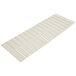 A white plastic Long Metro tote box divider with rows of strips and holes.