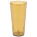 A brown Carlisle plastic tumbler filled with a drink.