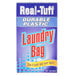 A case of 144 Real Tuff laundry bags with blue and white text.