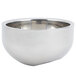 A silver Bon Chef angled double wall bowl.