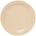 A tan GET SuperMel plate with a white rim.