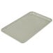 A gray rectangular Cambro fiberglass tray with a white background.