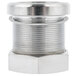 A close-up of a stainless steel T&S B-KFD threaded nut.