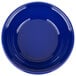 A cobalt blue Carlisle salsa dish with a circle in the middle.