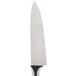 A Dexter-Russell chef knife with a black handle and silver blade.