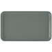 A rectangular gray Cambro tray with a white border.