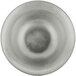 A grey Tablecraft cast aluminum salad bowl with a white background.