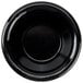 A black Carlisle smooth plastic ramekin with a circle in the middle.