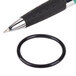 A black pen with a black rubber ring on top.