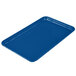 A Cambro rectangular blue fiberglass tray on a white background.