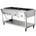 A Vollrath stainless steel electric hot food table with sealed wells holding five pans.