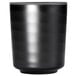 A black Elite Global Solutions Ore cup with a silver rim.