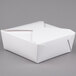 A white Fold-Pak Bio-Pak take-out box with a folded lid.