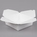 A white Fold-Pak paper take-out box with an open lid.